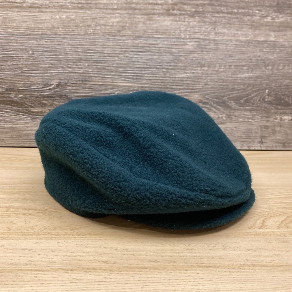Vintage Lake Of The Isles Hat Cap Fitted Large Green Blue Fleece Ear Flaps